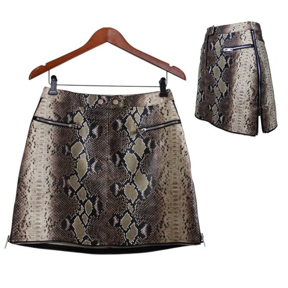 I.AM.GIA Faux Snakeskin Mini Skirt - Picture 1 of 16
